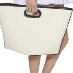 ALAIA FOLDED LARGE BAG IN CANVAS