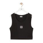 LOEWE ANAGRAM CROP TANK TOP IN COTTON