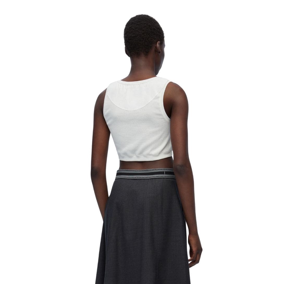 LOEWE ANAGRAM CROP TANK TOP IN COTTON