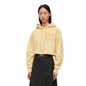 LOEWE CROPPED COTTON HOODIE