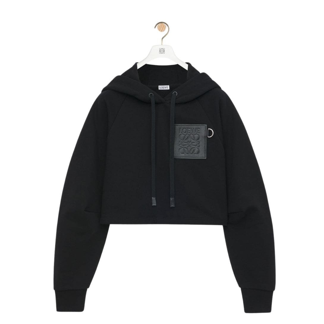 LOEWE CROPPED COTTON HOODIE