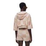 LOEWE CROPPED HOODIE IN JACQUARD COTTON TERRY