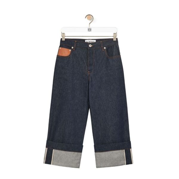 LOEWE FISHERMAN TURN UP JEANS IN DENIM