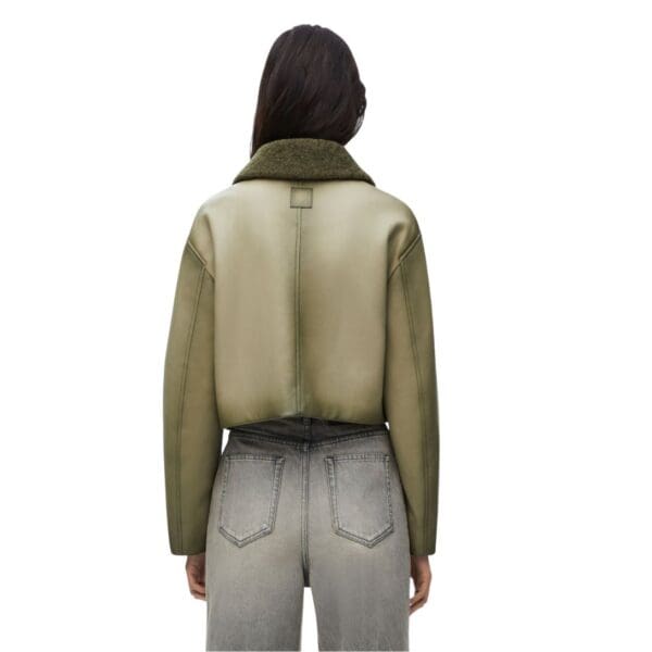 LOEWE CROPPED JACKET IN LAMB NAPPA