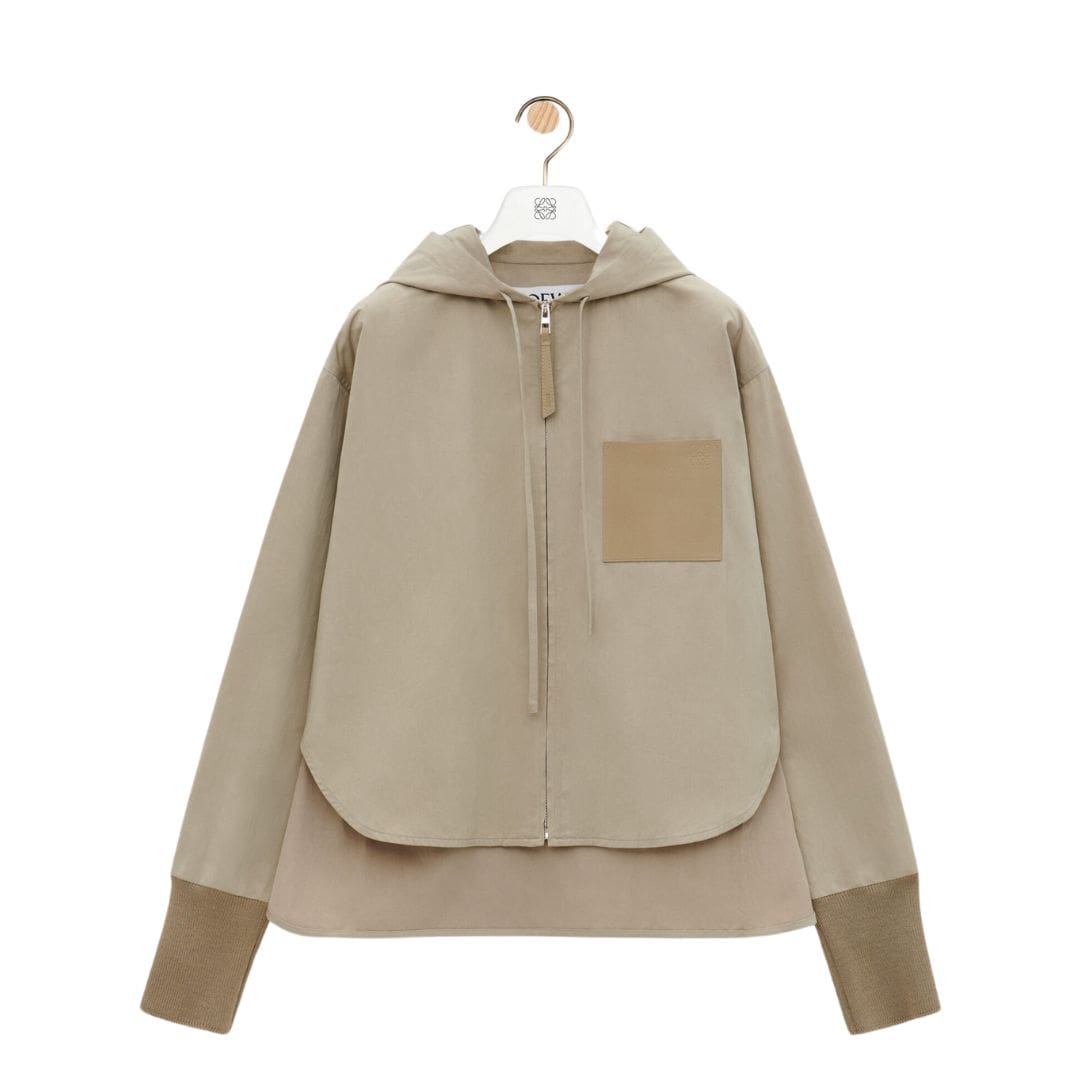 LOEWE HOODED JACKET IN COTTON AND SILK