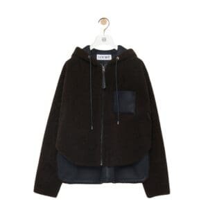 LOEWE SHEARLING HOODED JACKET