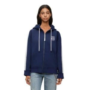 LOEWE TRACKSUIT JACKET WITH HOOD IN TECHNICAL JERSEY