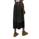 LOEWE CROPPED TROUSERS IN NAPPA LAMBSKIN AND SUEDE GOATSKIN