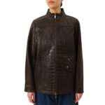 SAKS POTTS MICK JACKET BROWN CROCO