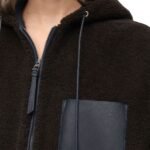 LOEWE HOODED JACKET IN SHEARLING