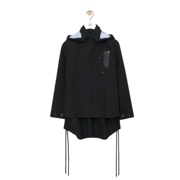 LOEWE LONG PARKA WITH HOOD IN COTTON
