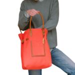 JOSEPH DUCLOS LECTOURE VERTICAL LEATHER TOTE