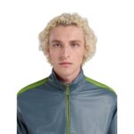 MARNI TEAL NAPPA BOMBER WITH CONTRAST STRIPES
