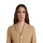 MARNI BEIGE WOOL JACKET WITH CONTRAST STITCHING