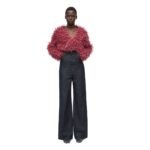 LOEWE MOHAIR BLEND CROPPED CARDIGAN