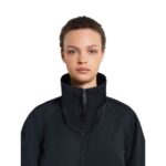 MARNI BLACK GATHERED TAFFETA PARKA