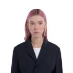 MARNI BLUE BABY JACKET IN TROPICAL WOOL