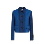 MARNI BLUE DÉGRADÉ PINSTRIPE WOOL JACKET