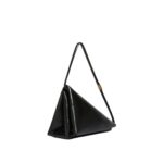 MARNI BLACK LEATHER PRISMA TRIANGLE BAG