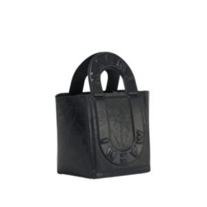 MARNI BLACK LEATHER SWEEDY SMALL TOTE BAG