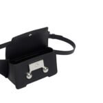 MARNI BLACK LEATHER TRUNKAROO CROSSBODY BAG