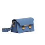 MARNI BLUE LEATHER TRUNKAROO MEDIUM SHOULDER BAG