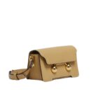 MARNI CAMEL LEATHER TRUNKAROO MINI SHOULDER BAG