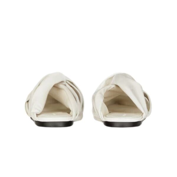 GIVENCHY TWIST FLAT MULES IN LAMINATED LEATHER