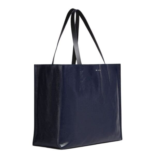 MARNI MUSEO SOFT BAG IN BLUE AND BLACK LEATHER