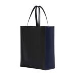 MARNI MUSEO SOFT LARGE BAG IN BLACK AND BLUE LEATHER