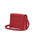 MARNI RED LEATHER TRUNKAROO MEDIUM SHOULDER BAG