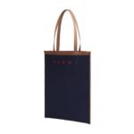 TRUNK SOFT IN BLUE AND BROWN KNIT FABRIC