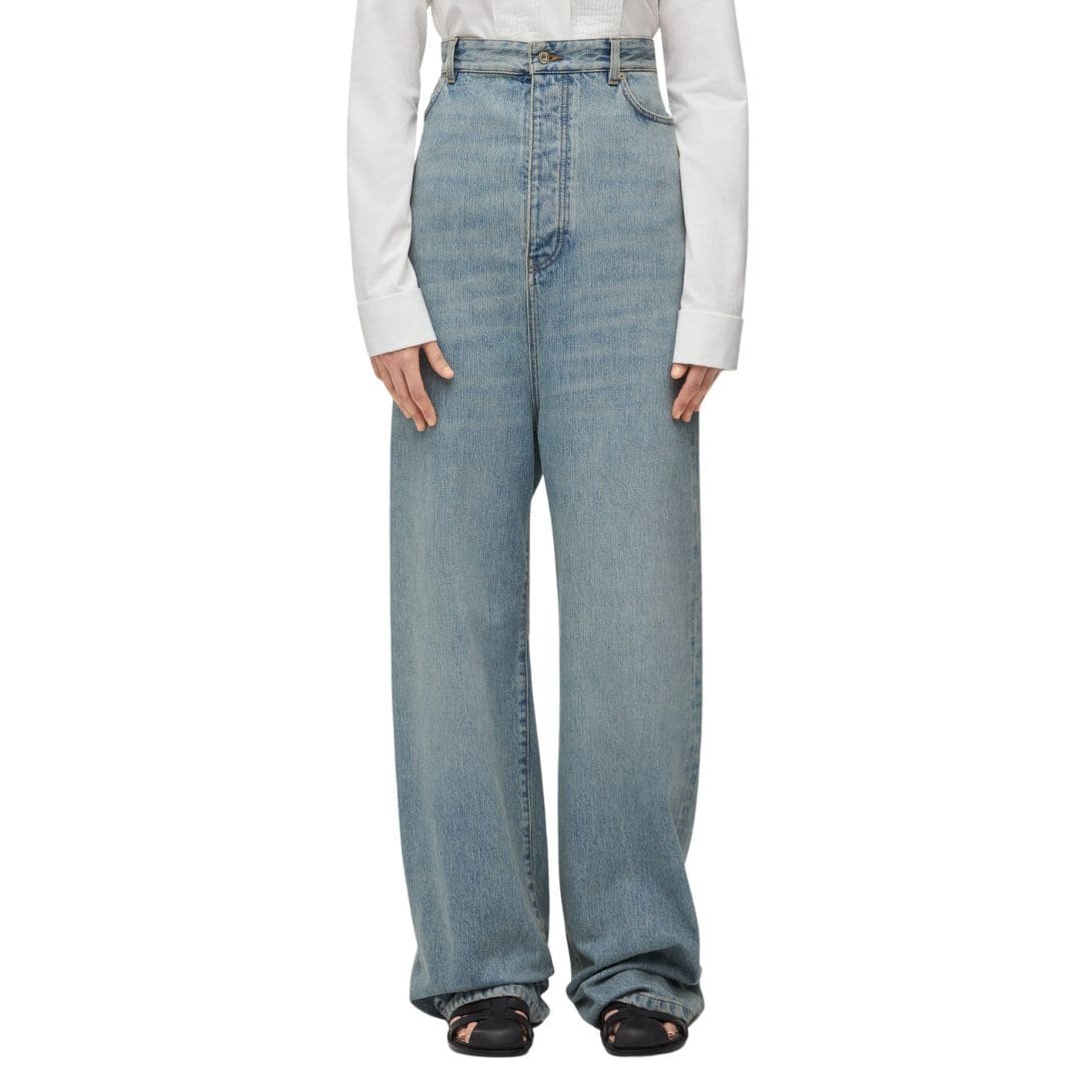 LOEWE BUSTIER HIGH WAISTED JEANS IN DENIM