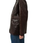 SAKS POTTS BABA JACKET BROWN CROCO