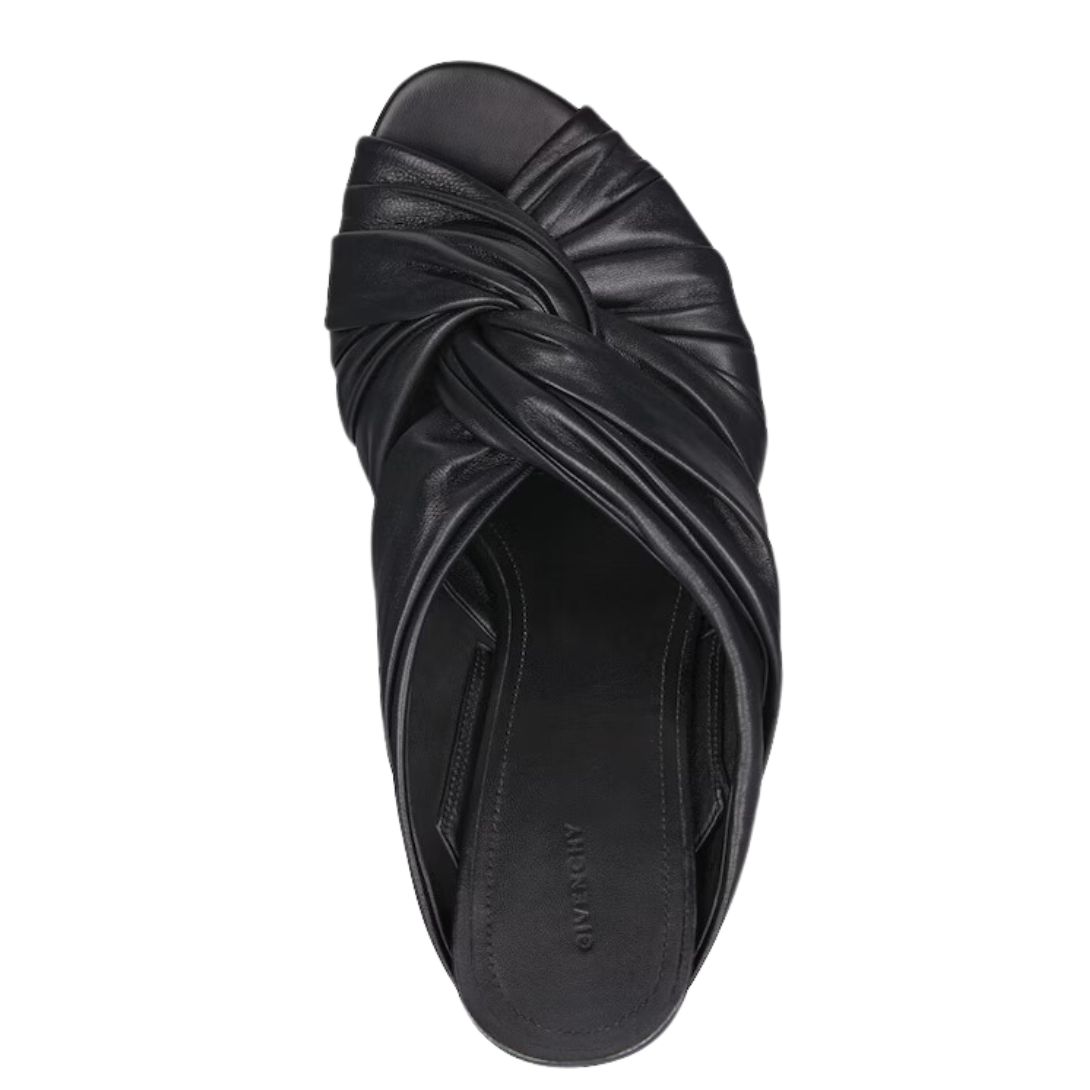 GIVENCHY TWIST MULES IN SATIN
