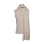 MAGDA BUTRYM SLEEVELESS HIGH NECK KNIT TOP IN BEIGE