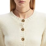 PALM ANGELS CURVED LOGO CARDIGAN