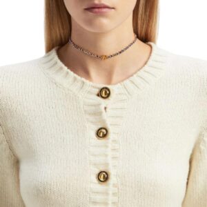 PALM ANGELS CURVED LOGO CARDIGAN