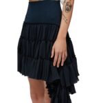 LOEWE RUFFLED SKIRT IN SILK