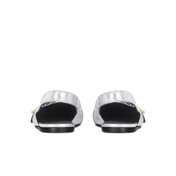 GIVENCHY VOYO FLAT SLINGBACKS IN LAMINATED LEATHER
