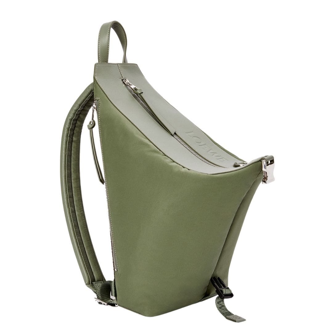 LOEWE SMALL CONVERTIBLE BACKPACK IN NYLON AND CALFSKIN