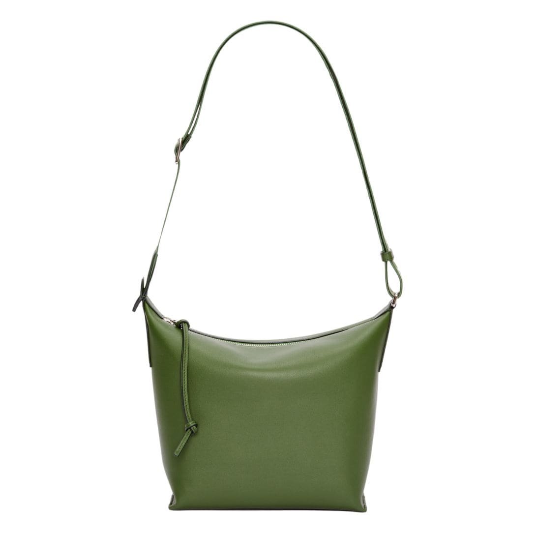 LOEWE SMALL CUBI CROSSBODY BAG IN SUPPLE SMOOTH CALFSKIN AND JACQUARD