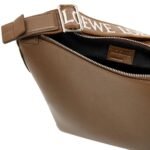 LOEWE SMALL CUBI CROSSBODY BAG IN SUPPLE SMOOTH CALFSKIN AND JACQUARD