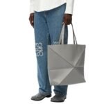 LOEWE XL PUZZLE FOLD TOTE BAG IN SHINY CALFSKIN
