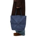 LOEWE XL FOLD TOTE BAG IN SUEDE CALFSKIN
