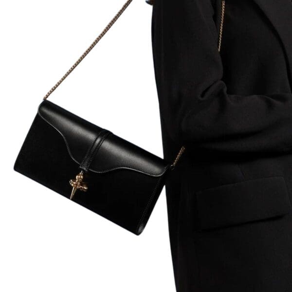 JOSEPH DUCLOS DIANE CLUTCH BAG IN LUMIERE LEATHER