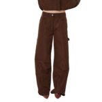 SAKS POTTS GREY PANTS — CHESTNUT