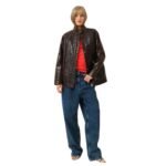 SAKS POTTS BABA JACKET BROWN CROCO