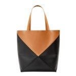 LOEWE XL PUZZLE FOLD TOTE BAG IN SHINY CALFSKIN