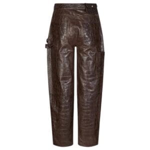 SAKS POTTS SCARLETT PANTS BROWN CROCO